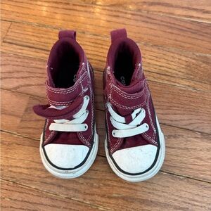 Converse Kids Burgundy High-Top Sneakers